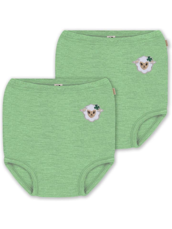 2er Pack Baby Merino Windelhose Tokoroa in Grün