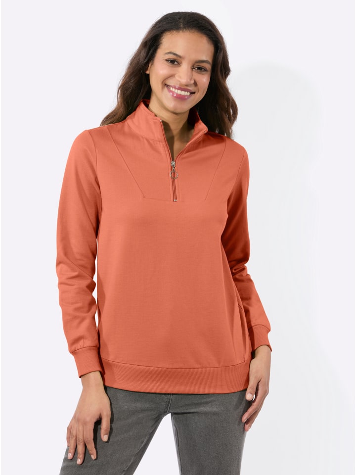Sweatshirt in papaya