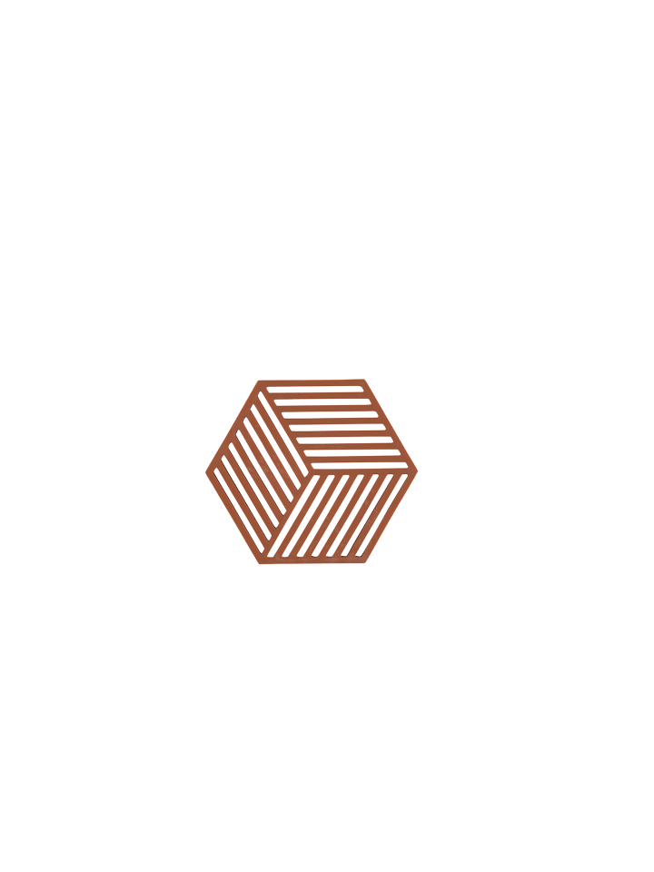 Untersetzer Hexagon in Terracotta