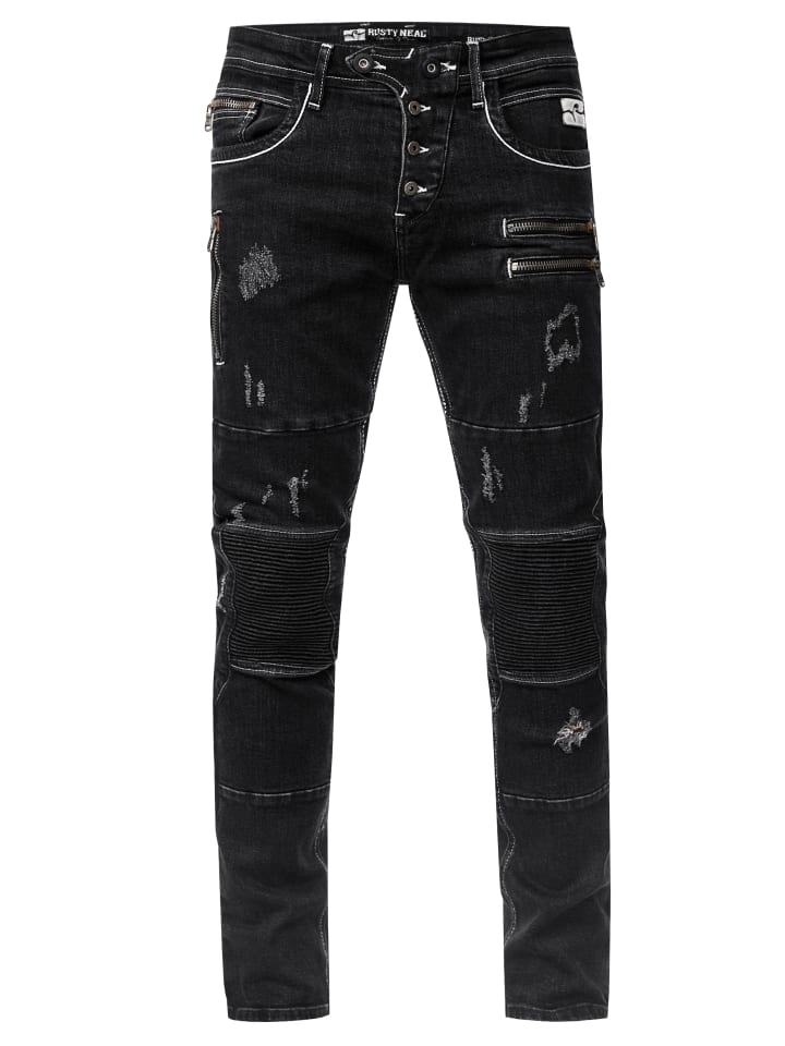 Jeans Hose "MISATO" Slim Fit (THE FULLY LOADED) in Black Used