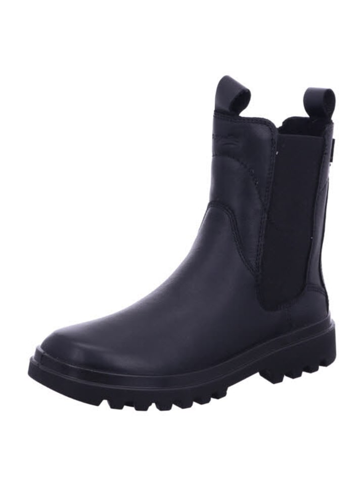 Stiefel Kinder Stiefelette Leder \ ABBY in Schwarz