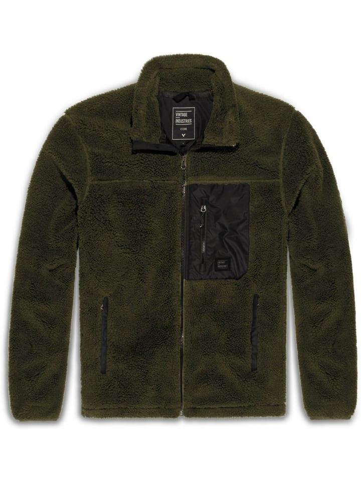 Fleecejacke/Fleecepullover in Grün
