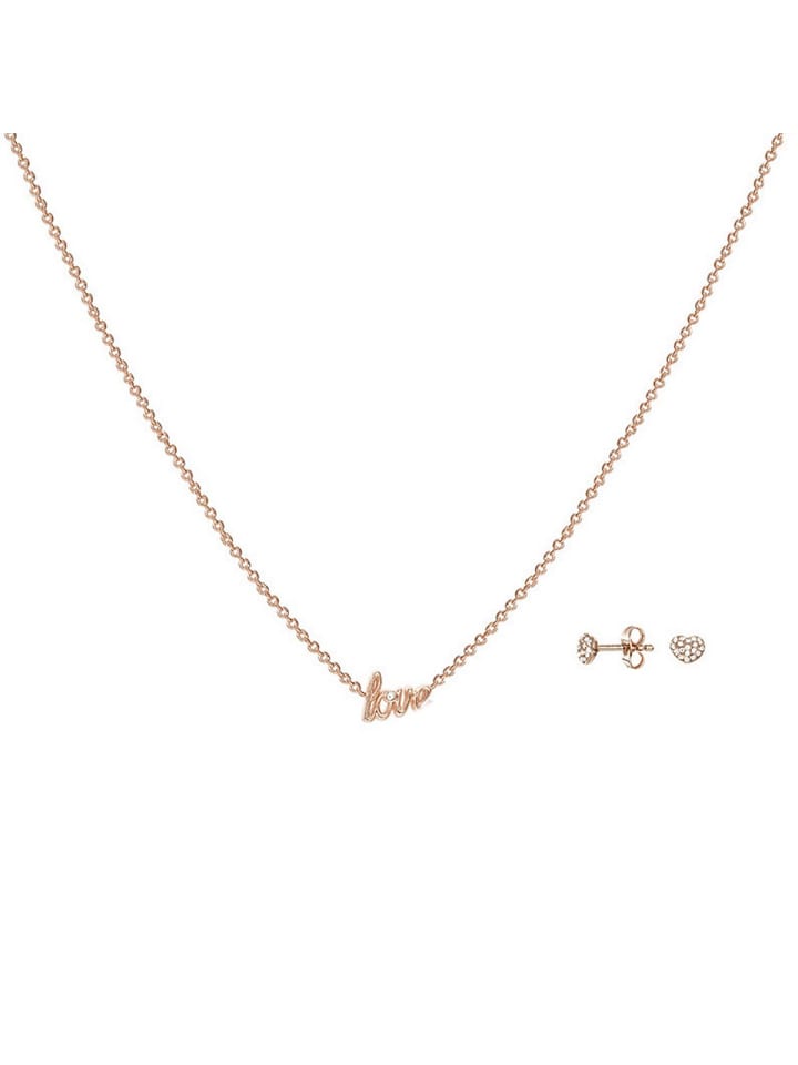 Halskette mit Anhänger in rotgold – (L)45cm