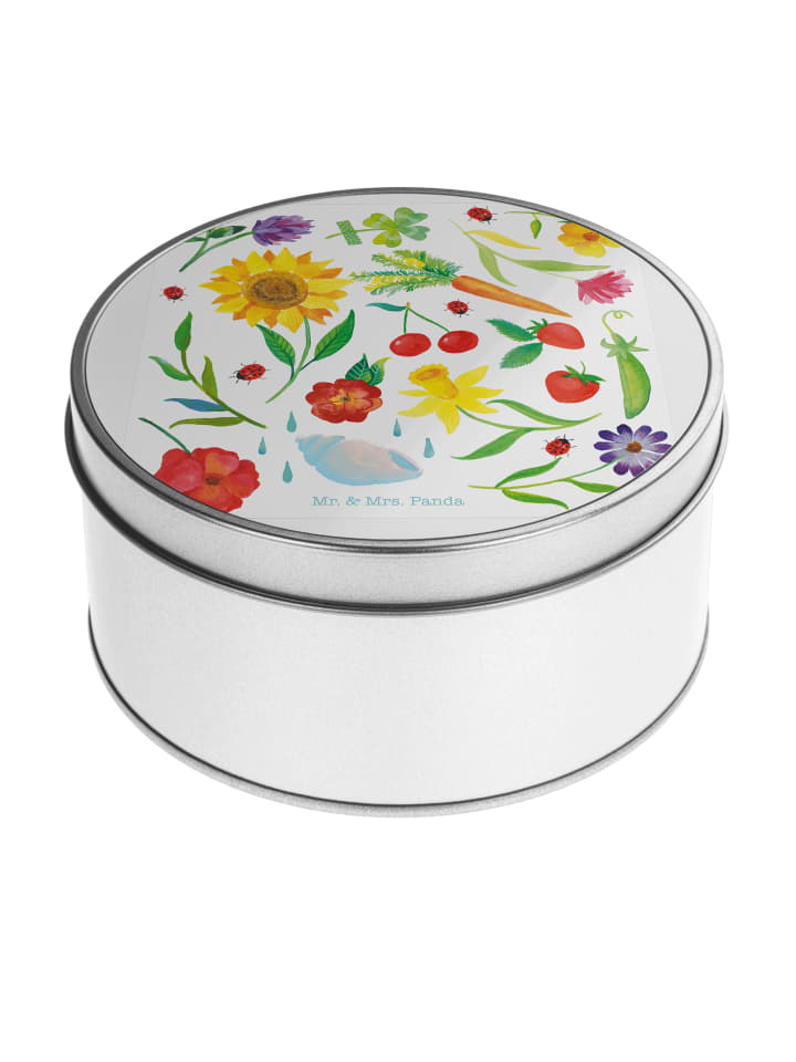 Blechdose rund Sommer mit Spruch in Bunt