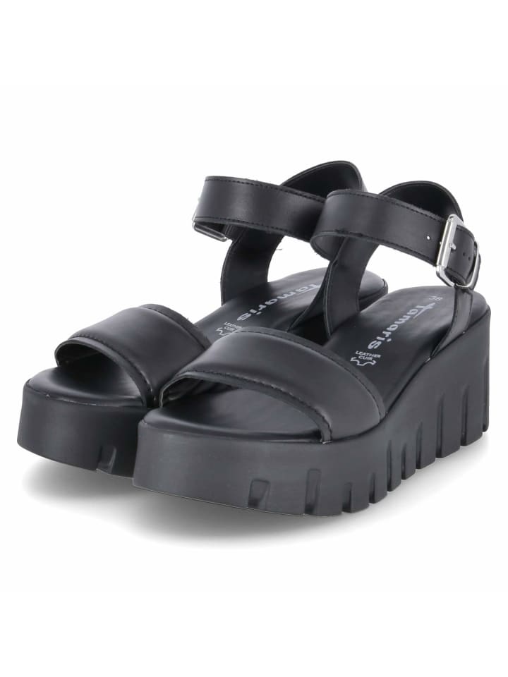 Plateausandalen in schwarz