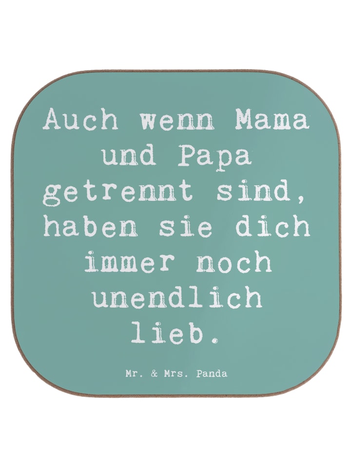gläseruntersetzer Spruch Trennung von den Elter... in Meeresbrise