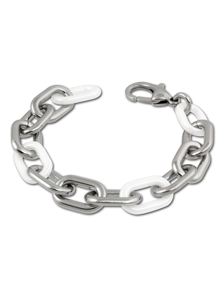 Armband Edelstahl, Keramik ca. 19,5cm Glieder