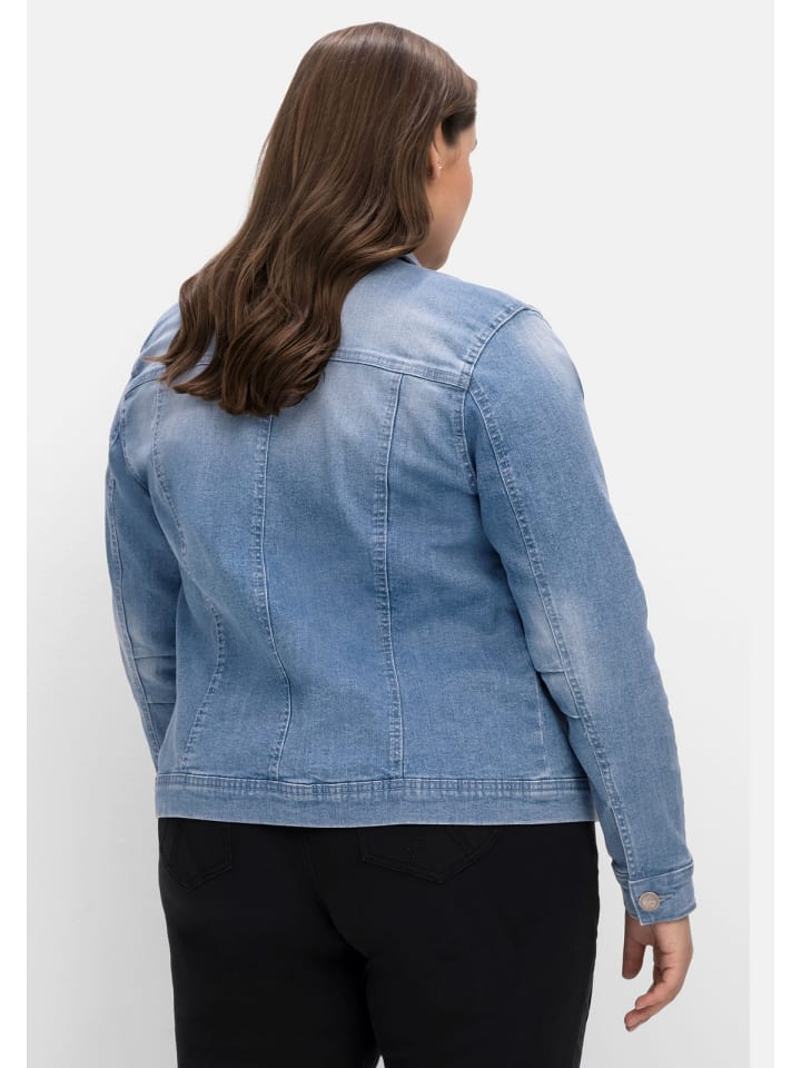 sheego Jeansjacke in light blue Denim günstig kaufen | limango | Übergangsjacken