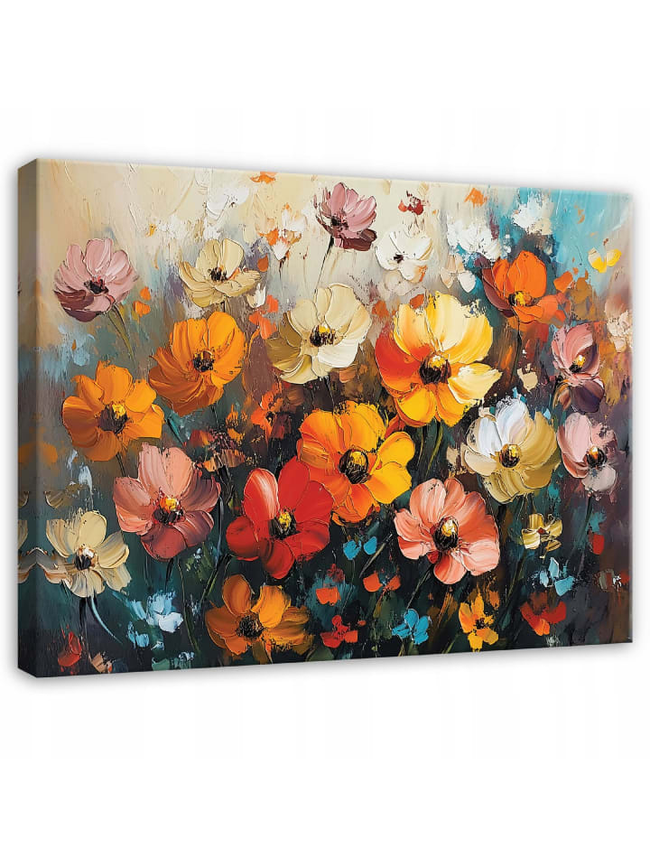 Leinwandbild Blumen Wilde in Bunt