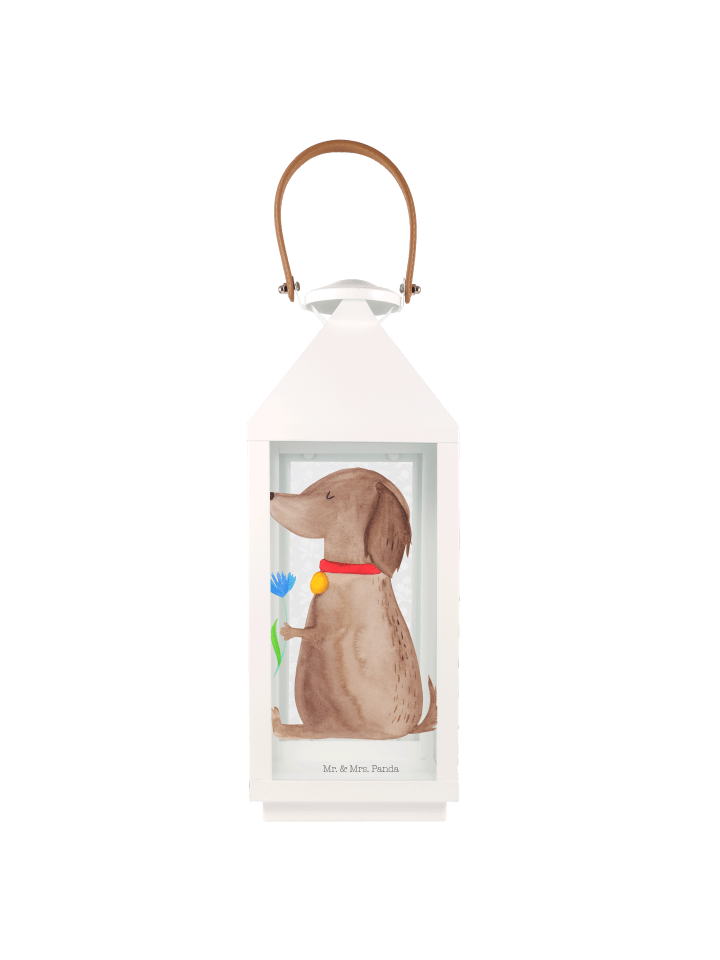 Laterne Hund Blume ohne Spruch in Transparent