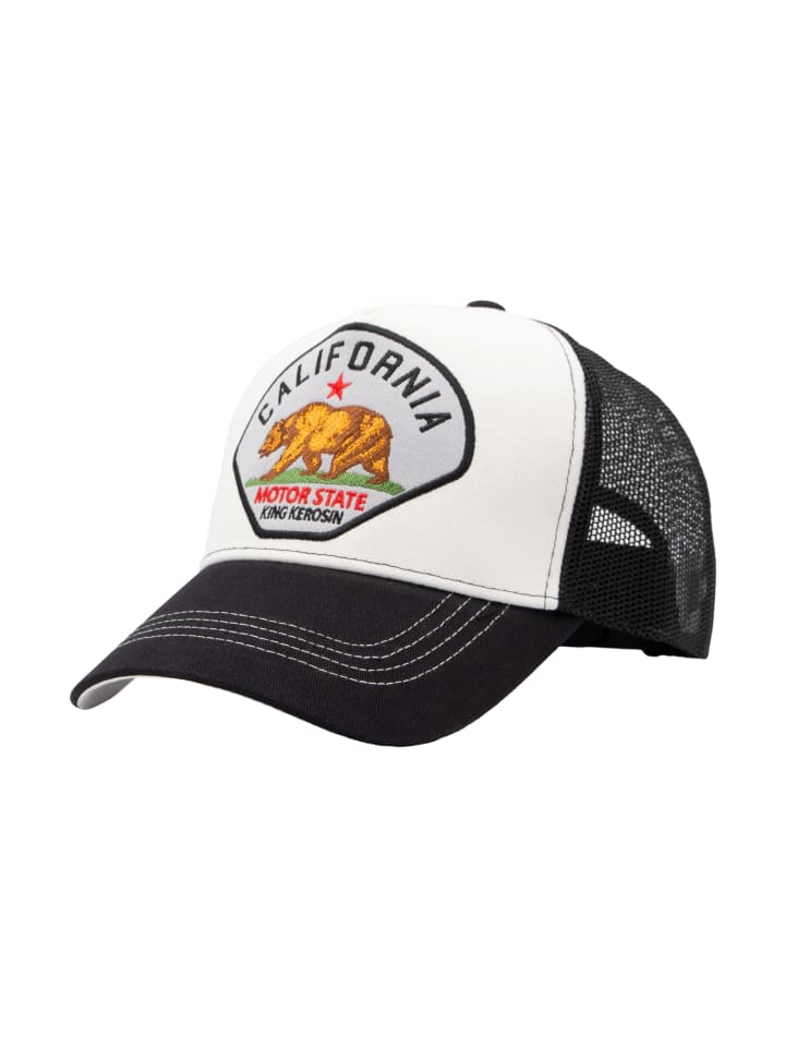 King Kerosin Trucker Cap California in black