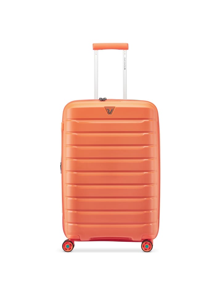 B-Flying Move 4 Rollen Trolley 68 cm mit Dehnfalte apricot orange