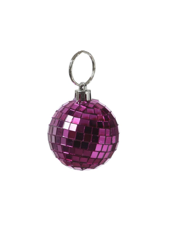 Weihnachtsbaumschmuck Discokugel Spiegelkugel Baumkugel D: 5cm in pink
