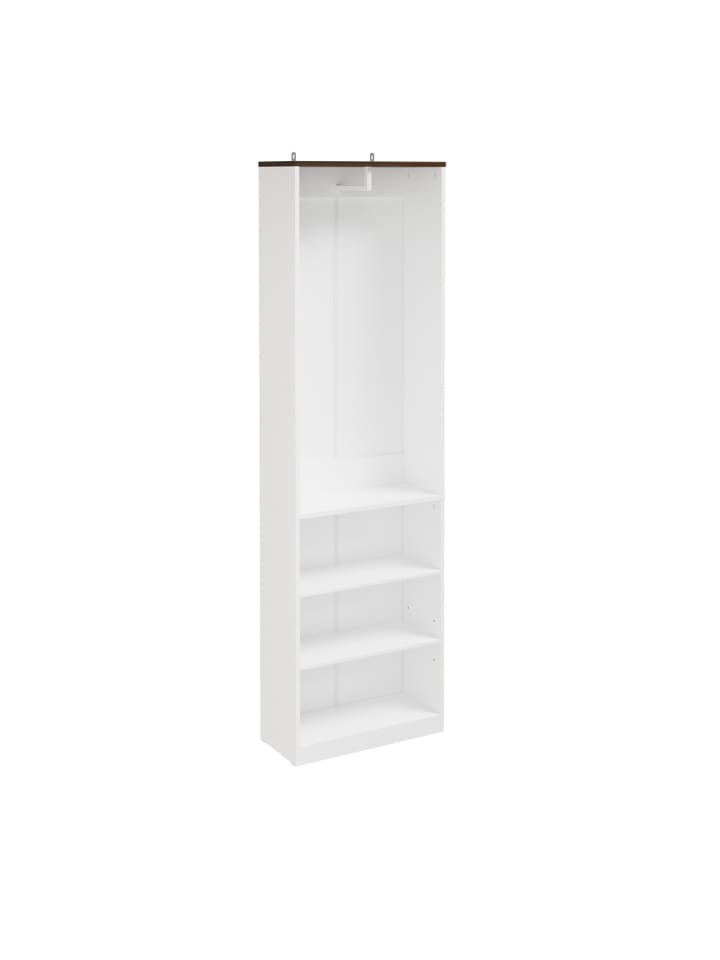 Schuhschrank in Reinweiß - (W) 25 x (H) 187 x (L) 55 cm