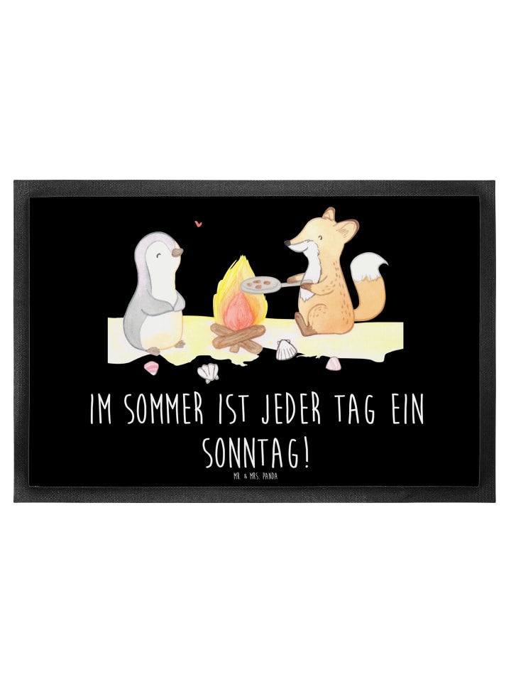 Fußabtreter Sommer Sonntag mit Spruch in Schwarz