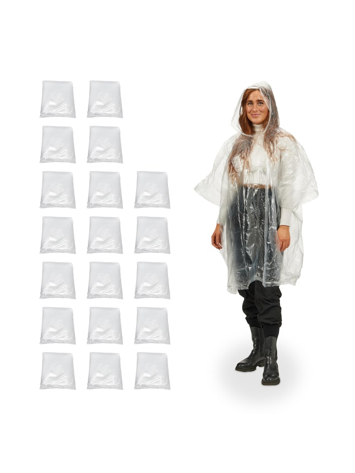20 x Regenponcho in Transparent