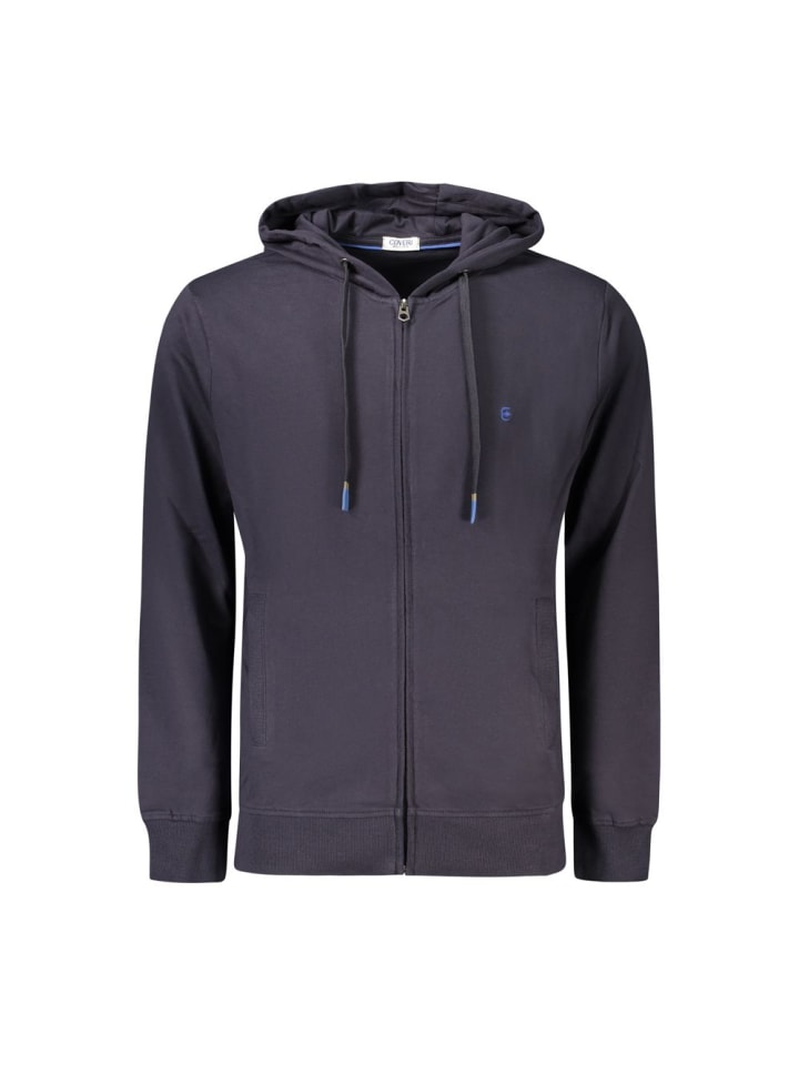Blau Baumwolle Herren Sweatshirt