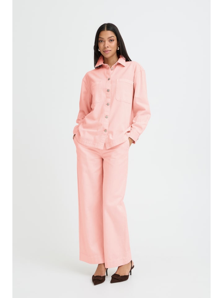 Jeanshemd BYKAINNO Loose fit in Parfait Pink