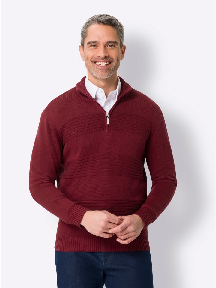 Pullover in dunkelrot