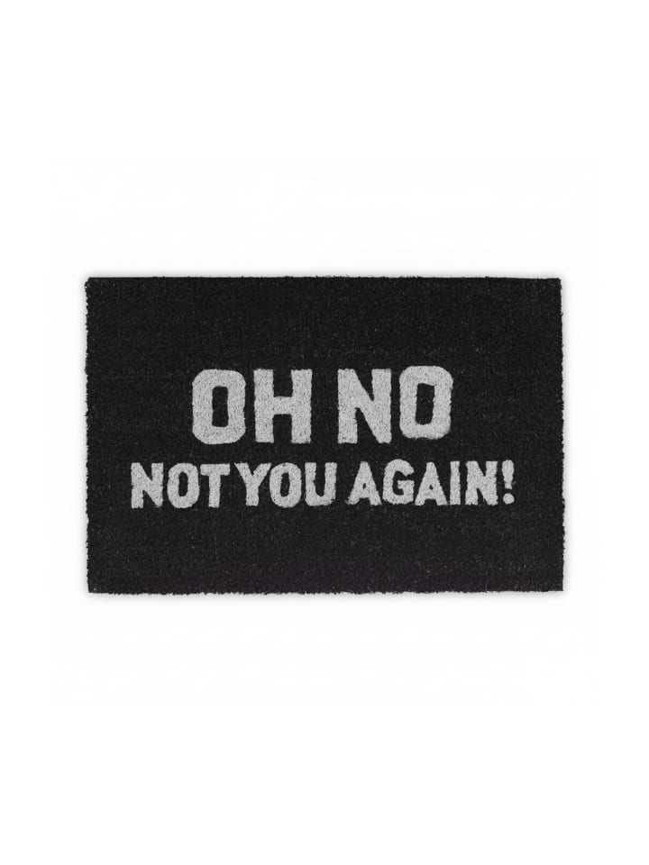 Fußmatte "Oh No" in Schwarz/ Weiß - (B)60 x (T)40 cm