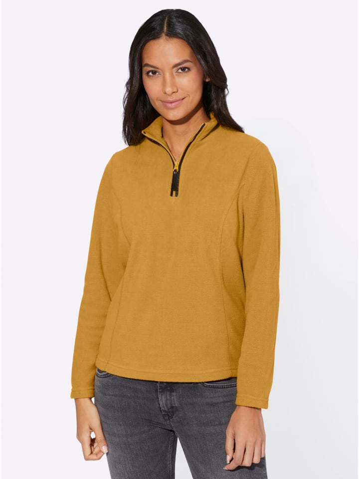 Fleece-Shirt in ocker