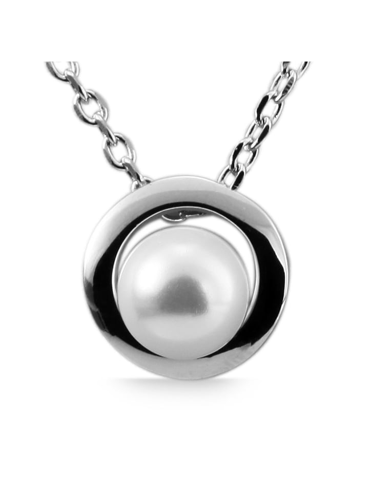 Damen Anhänger aus 925 Silber mit Perle in silber