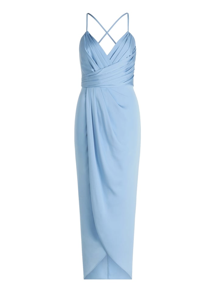 Abendkleid mit Raffung in Soft Sky
