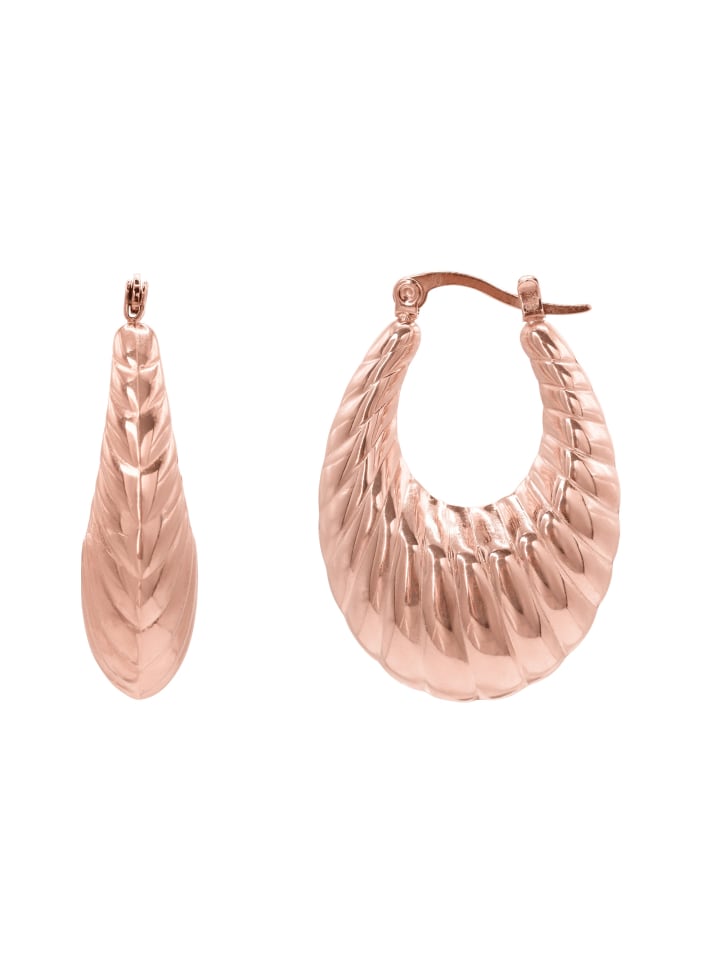Creolen Damen Aulus rose goldfarben in rosegoldfarben
