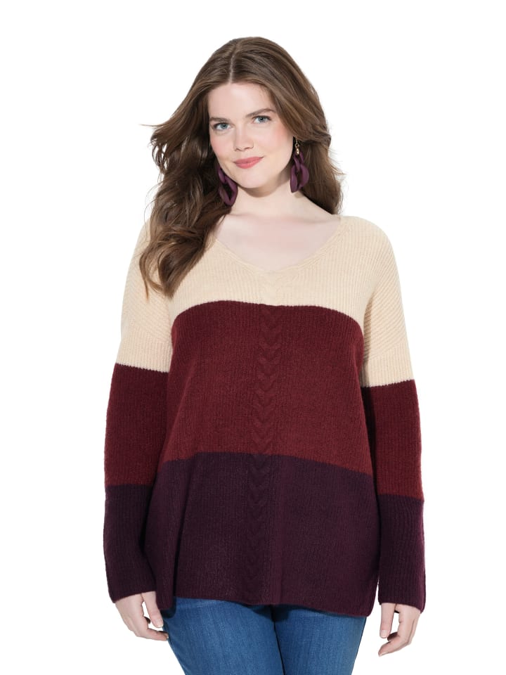Pullover in dunkel weinrot