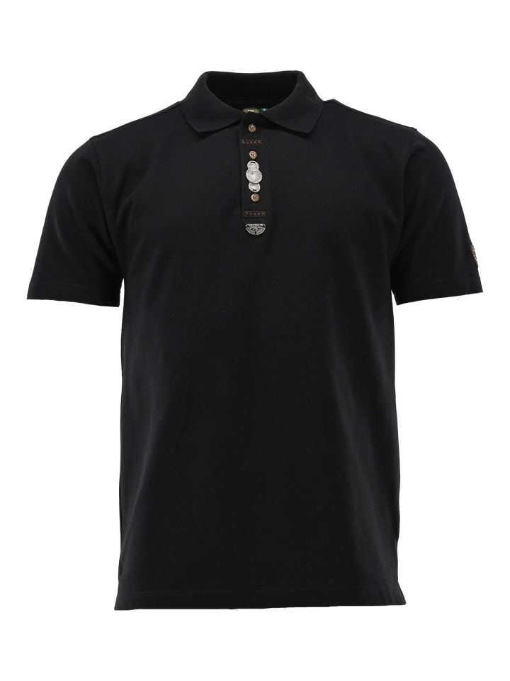 Poloshirt Qodaru in schwarz