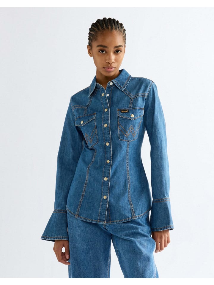 Jeanshemd Super Western in Cowboy Fade