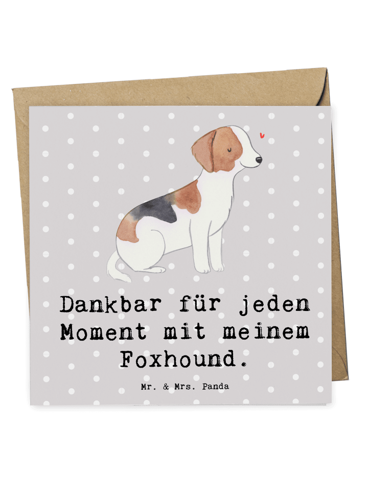 Deluxe Karte Foxhound Moment mit Spruch in Grau Pastell