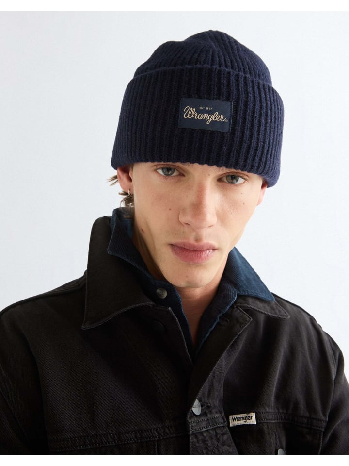 Mütze Ribbed Wool in Navy