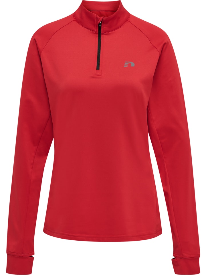Reißverschluss Sweatshirt Raglanärmel Women's Core Damen in TANGO RED
