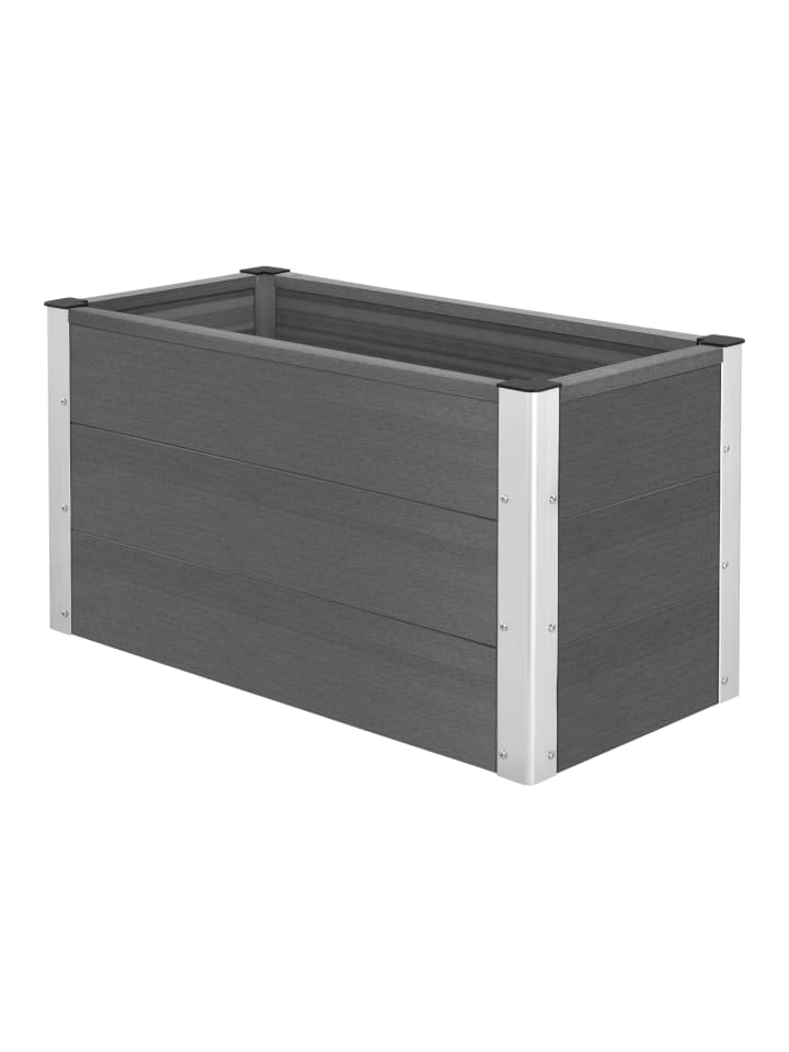 Pflanztopf Esens in Grau (L)100cm (B)50cm (H)50cm