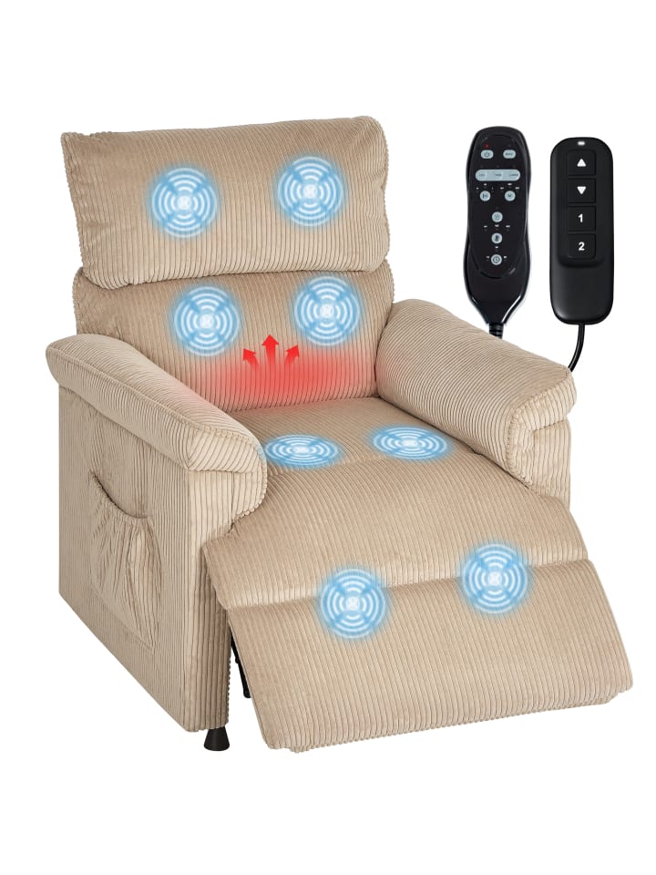 Massagesessel in Braun 94L x 86B x 105H cm