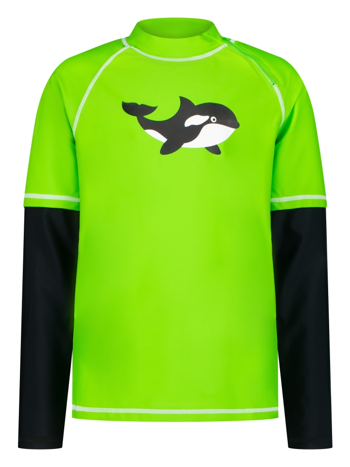 Schwimm Shirt BECO-SEALIFE® in grün-schwarz
