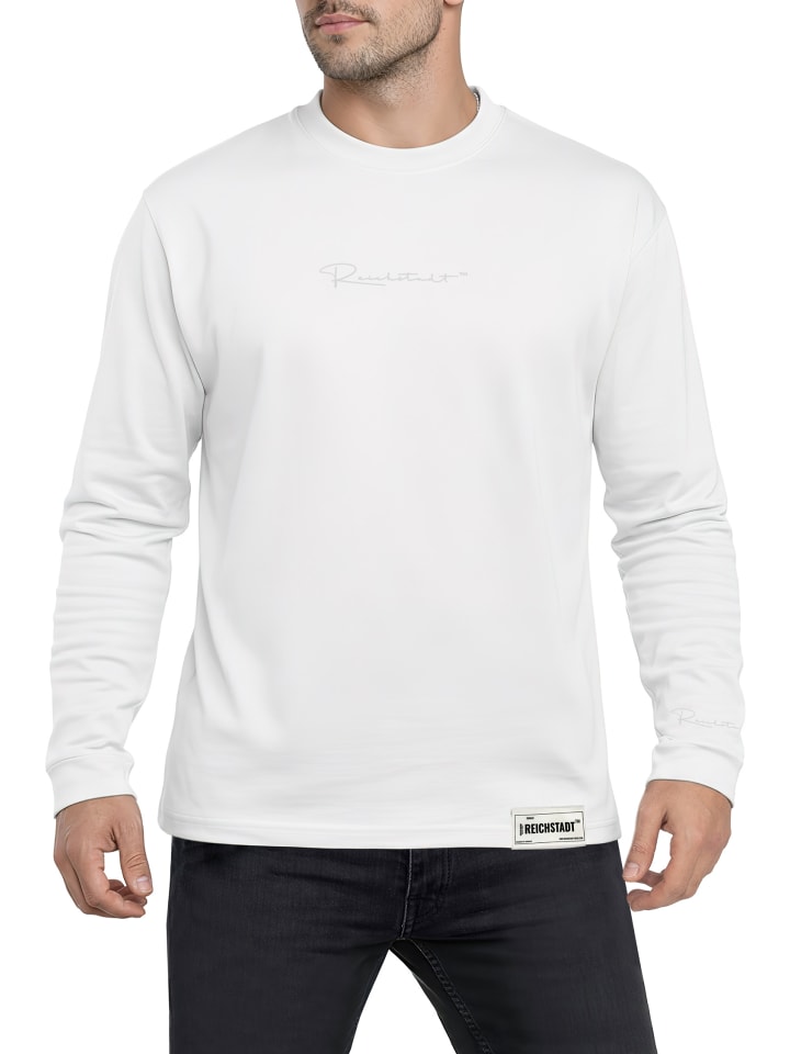 Herren Oversized Langarm Shirt in White