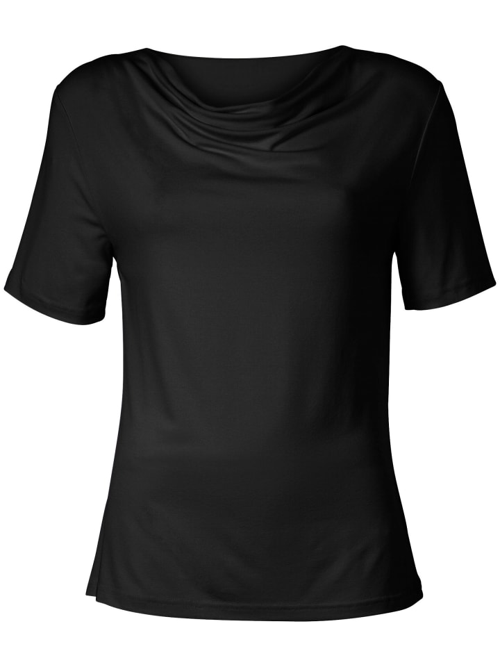 Kurzarm-Shirt in schwarz