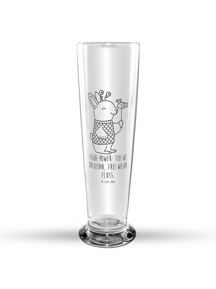 Bierstange Fische Astrologie mit Spruch in Transparent