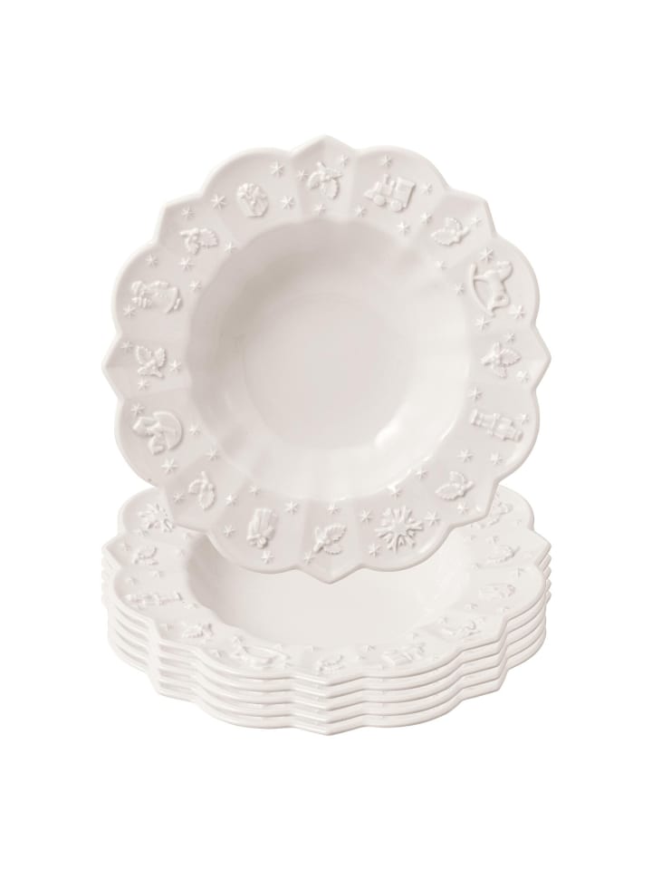 6er Set Suppenteller Toy's Delight Royal Classic in Weiß ø 23,2 cm