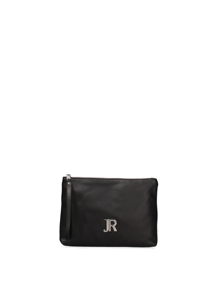 Clutch in BLACK AND OFF SILVER