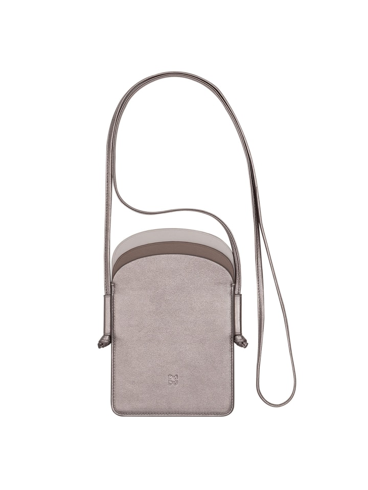 Colorful Minorca Handytasche Leder 12 cm silber