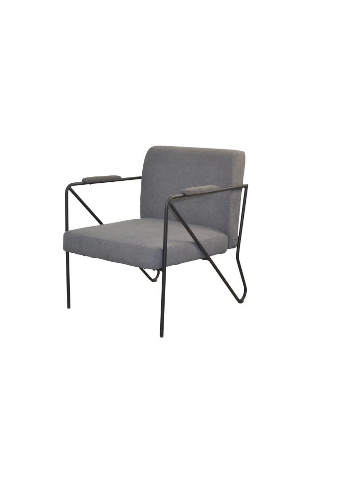 Polstersessel Im trendigen Retrostyle in grau