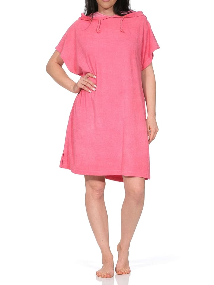 Kurzarm Frottee Nachthemd Beachwear 125 215 93 450 in pink