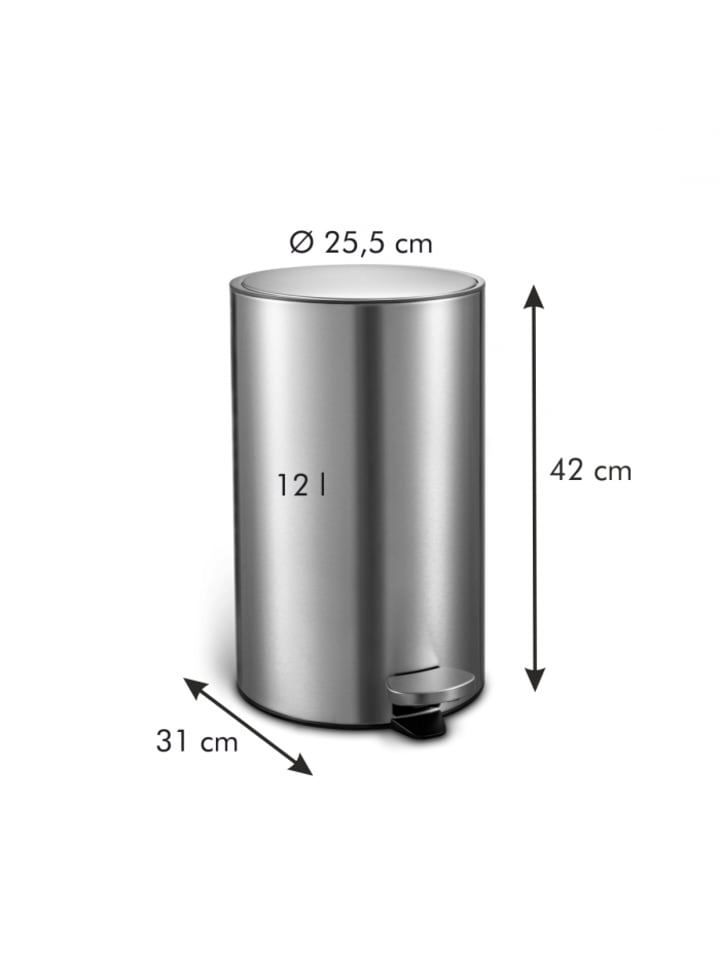 Treteimer PRESIDENT 12 l in silber