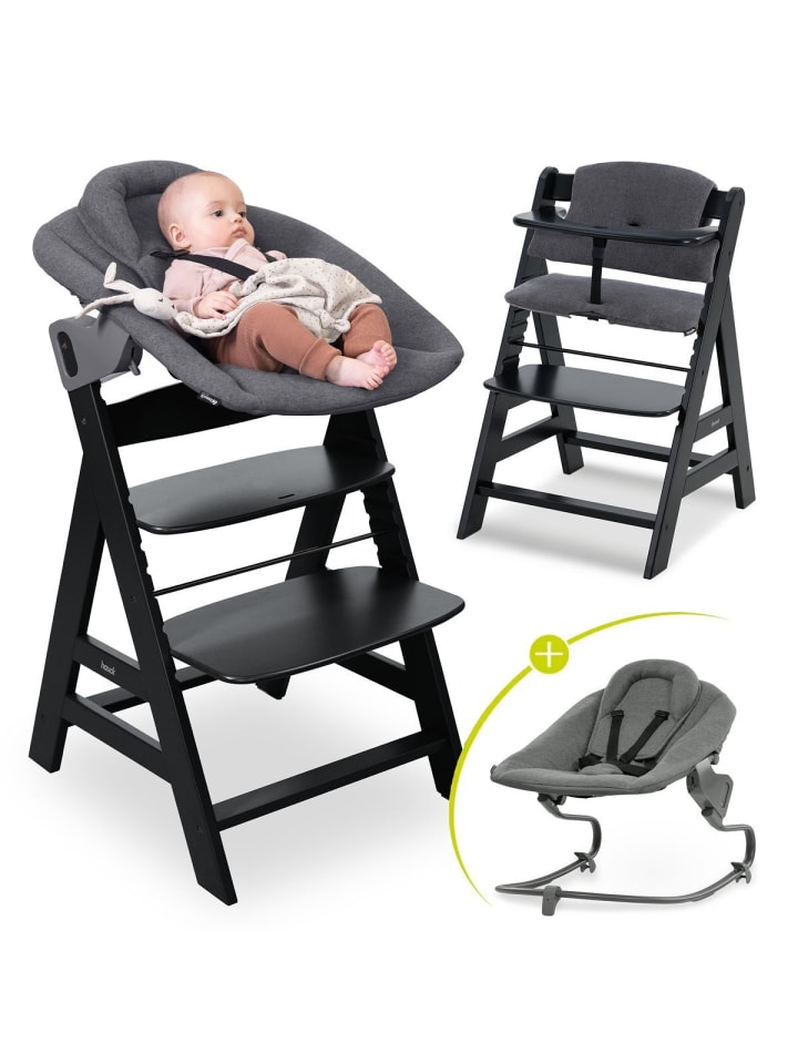 Alpha Plus Black 4-tlg. Newborn Set in schwarz,grau1