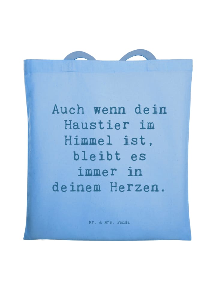 Tote Bag Spruch Trauerbewältigung Haustierverlu... in Sky Blue