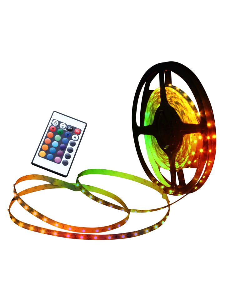 LED Stripe "Stripe" in bunt - (L)1000 cm x (B)1 cm x (H)0.3 cm