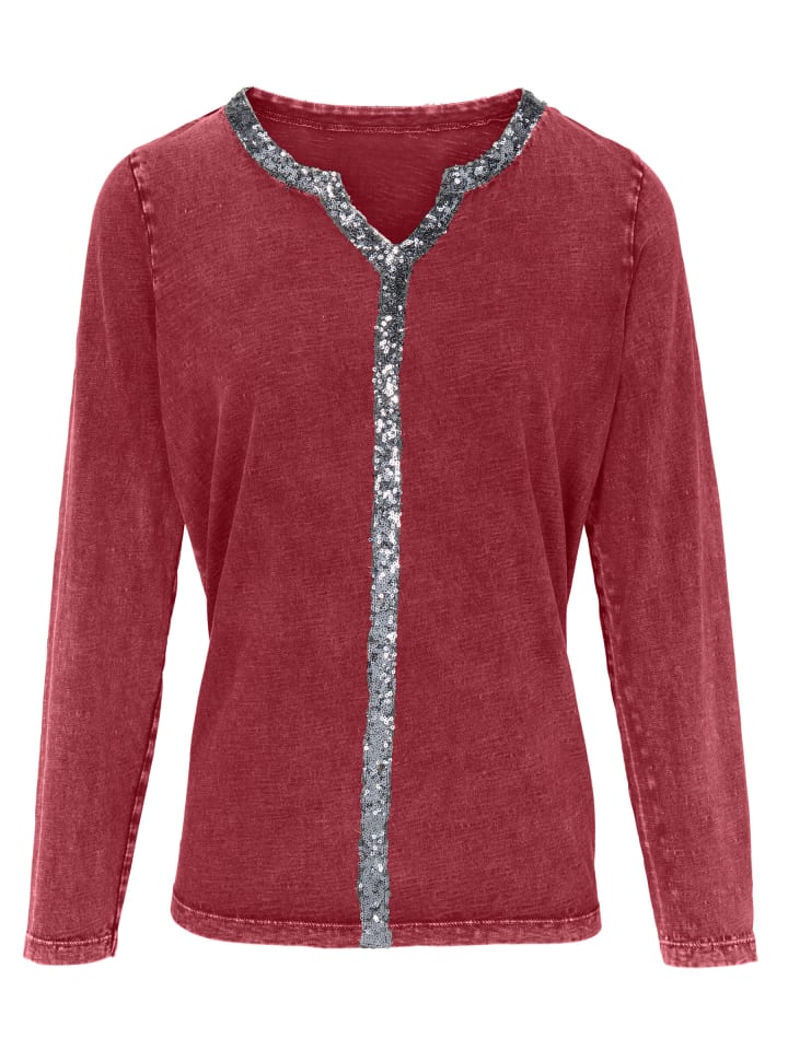 Shirt in dunkelrot